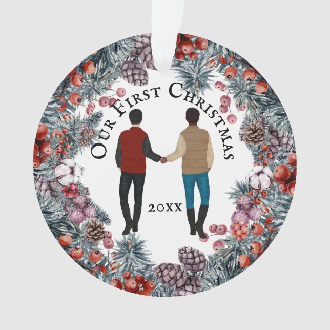 Caucasien des couples gays, gerbe sainte afro-amér (devant)