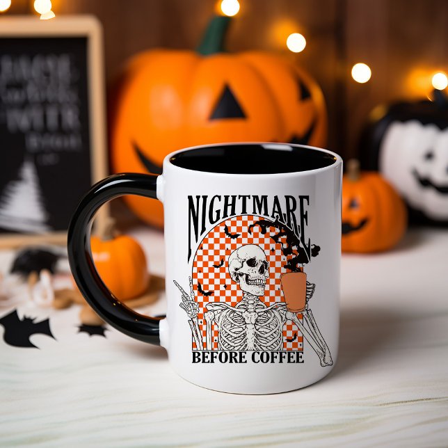 Cauchemar avant café Halloween Mug (Créateur téléchargé)