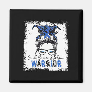 Cauda Equina Syndrom Warrior Blue Ribbon Awarenes Magnet