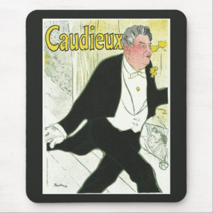 Caudieux von Toulouse Lautrec, Vintage Art Nouveau Mousepad