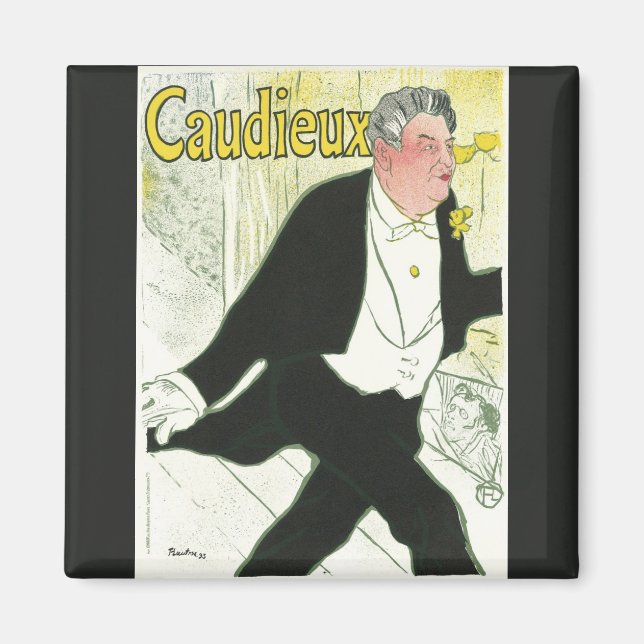 Caudieux von Toulouse Lautrec, Vintager Jugendstil Magnet (Vorne)