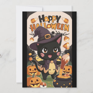 Cauldron Editable Happy Halloween Feiertagskarte