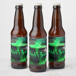 Cauldron Halloween Bierflaschenetikett