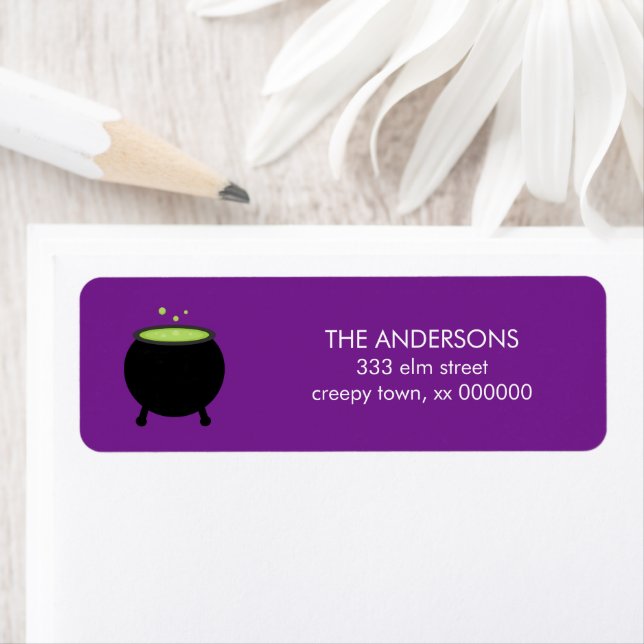 Cauldron Halloween Labels (Insitu)