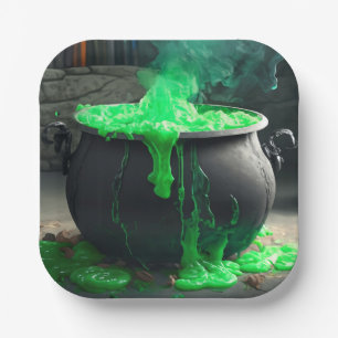 Cauldron Halloween Pappteller