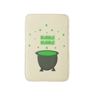Cauldron und Bubbling Green Brew Halloween Badematte