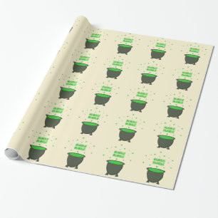 Cauldron und Bubbling Green Brew Halloween Geschenkpapier