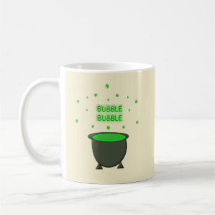 Cauldron und Bubbling Green Brew Halloween Kaffeetasse