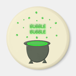 Cauldron und Bubbling Green Brew Halloween Magnet