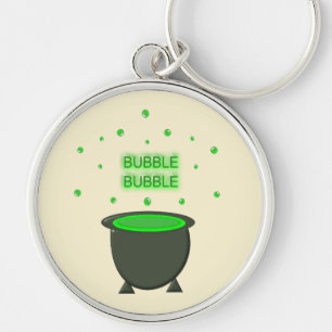 Cauldron und Bubbling Green Brew Halloween Schlüsselanhänger