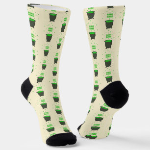 Cauldron und Bubbling Green Brew Halloween Socken