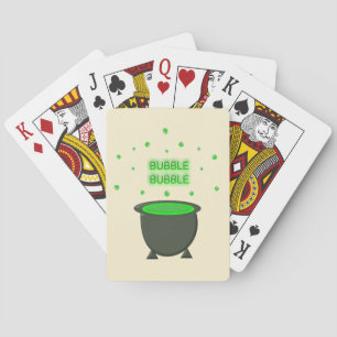 Cauldron und Bubbling Green Brew Halloween Spielkarten