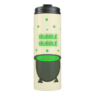 Cauldron und Bubbling Green Brew Halloween Thermosbecher