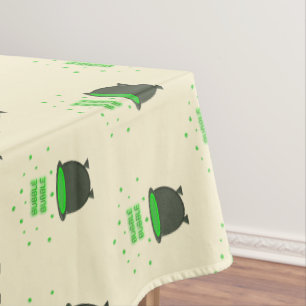 Cauldron und Bubbling Green Brew Halloween Tischdecke