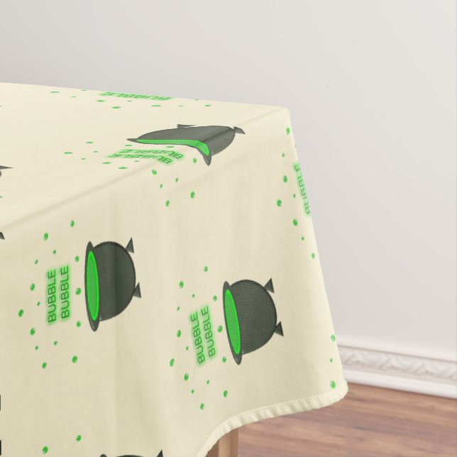 Cauldron und Bubbling Green Brew Halloween Tischdecke (Beispiel)