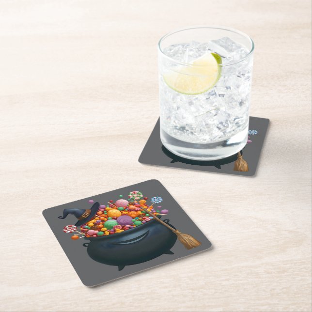 Cauldron von Giggle & Gummies Rechteckiger Pappuntersetzer (Vor Ort)