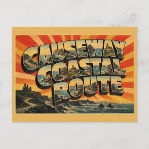 Causeway Küstenroute Nordirland Vintage Postkarte