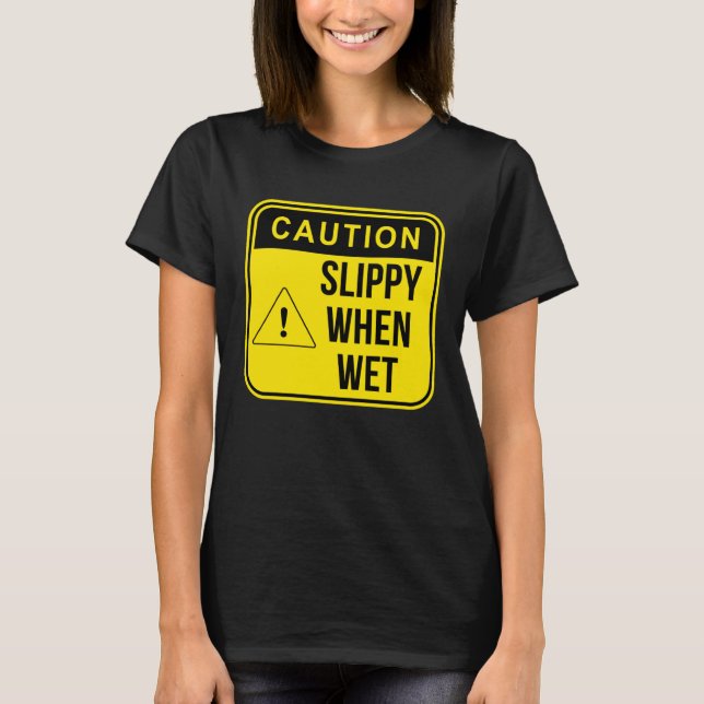 Caution Construction Danger Careful Meme  Sarcasti T-Shirt (Vorderseite)