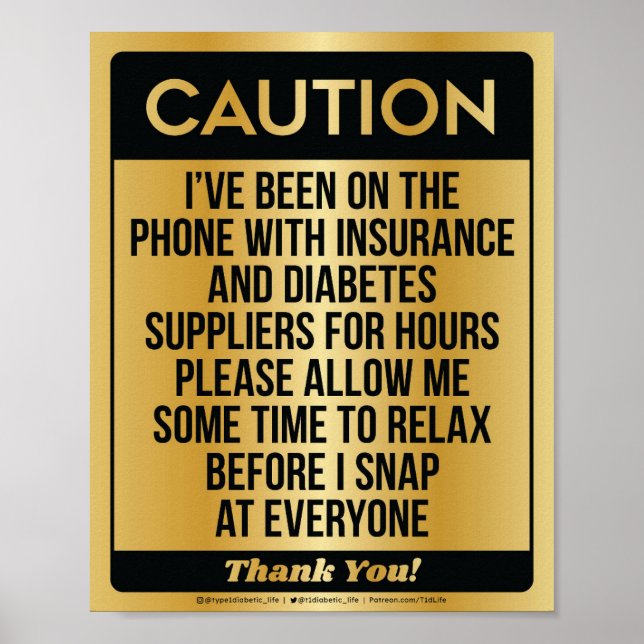 Caution [Digitized Gold] Poster (Vorne)