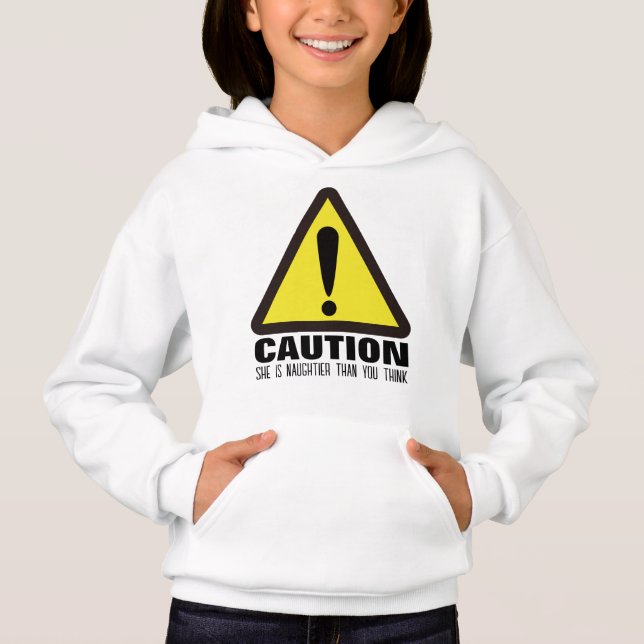 Caution! Funny Holiday Gift Hoodie (Devant)