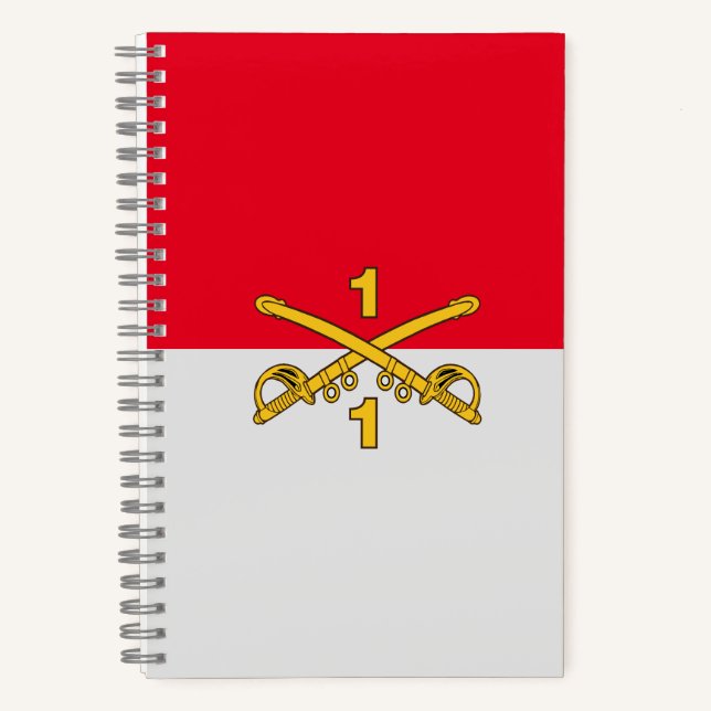 Cav Notebook - Rot und Weiß Notizbuch (Vorderseite)