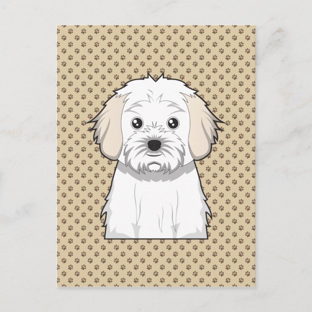 Cavachon Cartoon Postkarte (Vorderseite)