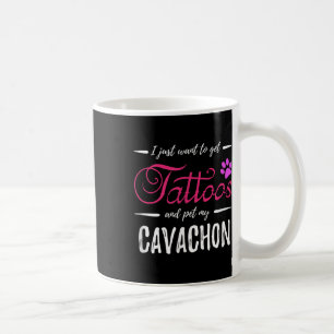 Cavachon Dog Lover Tattoo Funny Dog Mama Geschenk Kaffeetasse