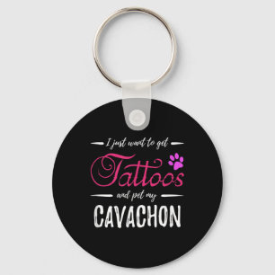 Cavachon Dog Lover Tattoo Funny Dog Mama Geschenk  Schlüsselanhänger