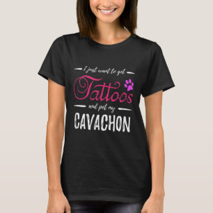 Cavachon Dog Lover Tattoo Funny Dog Mama Geschenk  T-Shirt