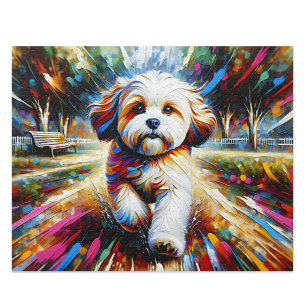 Cavachon Rätsel: Sable und Weiß Cavalier Bichon