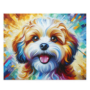 Cavachon Rätsel: Sable und Weiß Cavalier Bichon
