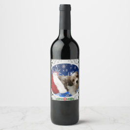 Cavachon Weihnachten Weinetikett