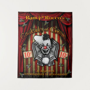 Cavalcade der Clowns Sideshow-Banner Wandteppich