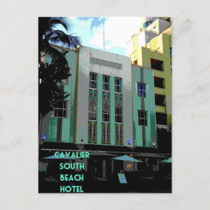 Cavalier Art Deco Miami Poster Postkarte