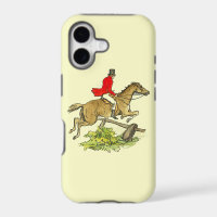 Cavalier Chasseur Saut Cheval Personnalisé Couleur