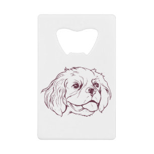 Cavalier Dog Face Geldbeutel Flaschenöffner