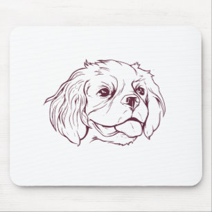 Cavalier Dog Face Mousepad