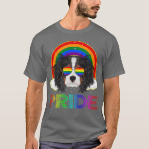 Cavalier Dog LGBT Rainbow Gay Lesbian Funny LGBT P T-Shirt