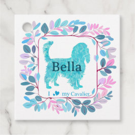 Cavalier Gift Tag – Personalized Pastel Blue Gift Geschenkanhänger