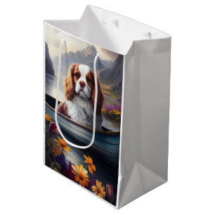 Cavalier King auf einem Paddel: Ein landschaftlich Mittlere Geschenktüte