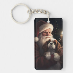 Cavalier King avec le Père Noël Festif Noël