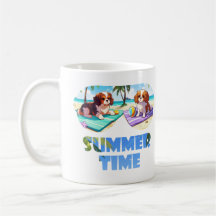 Cavalier King Charles am Strand Summer Time