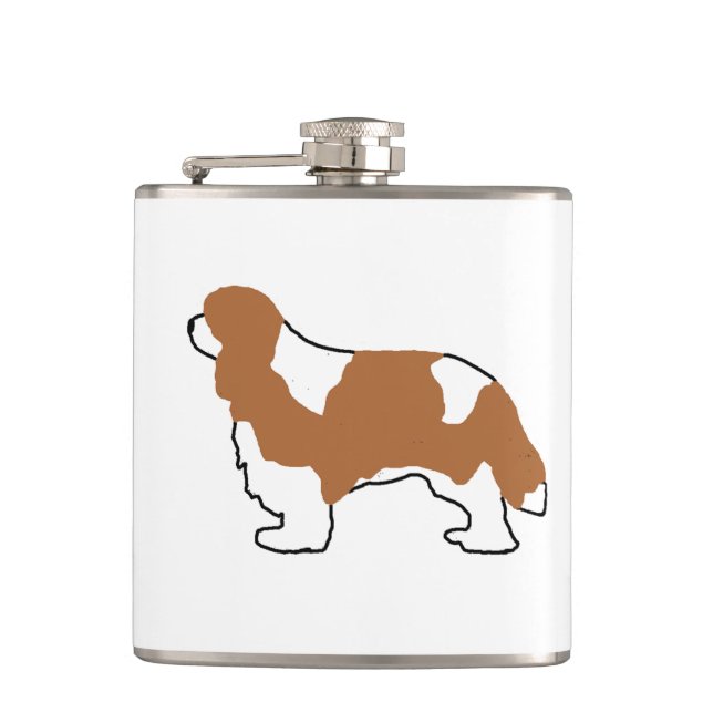 Cavalier King Charles blenheim silo Flachmann (Vorderseite)