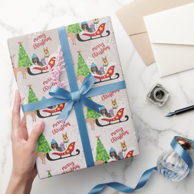 Cavalier King Charles, Collie und Havanese Geschenkpapier (Schenken)