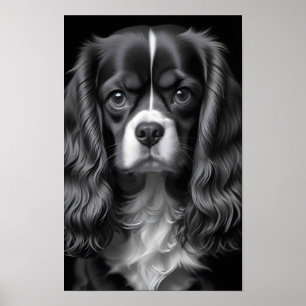 Cavalier King Charles Dog Niedlich Pet Portrait Po Poster