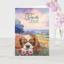 Cavalier King Charles Dog Wildflowers Pet Sympathy Karte