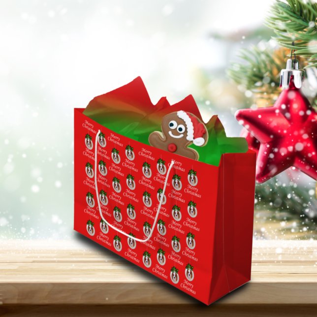 Cavalier King Charles Merry Weihnachtsgeschenktasc Große Geschenktüte (Von Creator hochgeladen)
