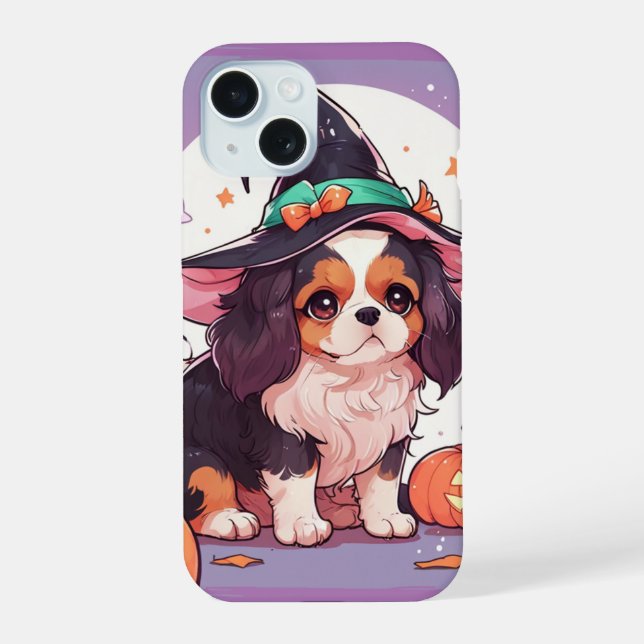 Cavalier King Charles Pastellfisch iPhone 15 Hülle (Rückseite)
