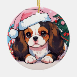 Cavalier King Charles Pastellhut Keramik Ornament
