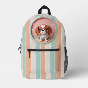 Cavalier King Charles Pink Pastellpapier schneiden Bedruckter Rucksack